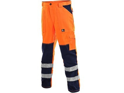 Kalhoty CXS NORWICH, výstražné, pánské, oranžovo-modré, vel.