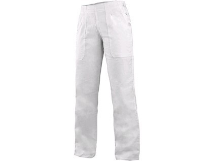 Dámské kalhoty DARJA s pasem do gumy, bílé, vel. 54