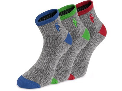 Ponožky CXS PACK, šedé, 3 páry, vel. 37 - 39
