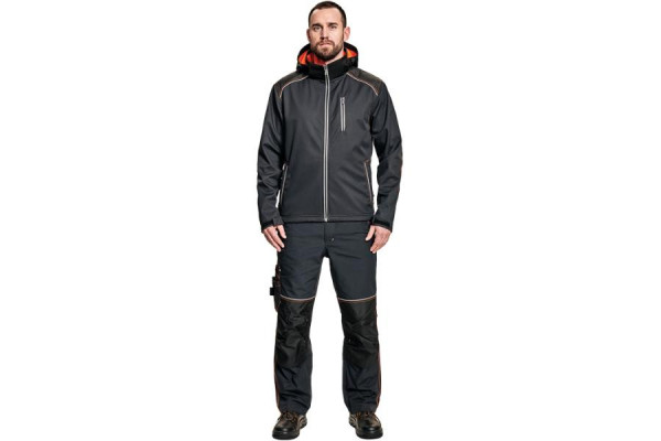 KNOXFIELD softshell bunda antrac/oranž M