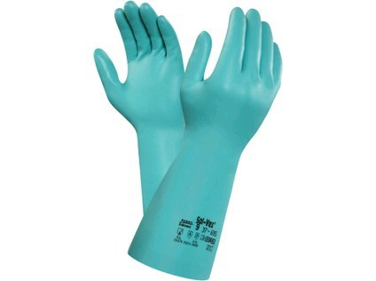Chemické rukavice ANSELL SOL-VEX 37-695, máčené v nitrilu, vel.