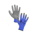 Povrstvené rukavice CERRO, modro-šedé, vel. 8 | 3410-086-410-93