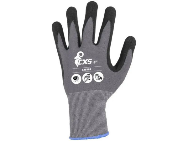 Rukavice ICA, máčené v nitrilu, vel. 9
