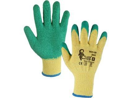 Povrstvené rukavice ROXY, žluto-zelené, vel.