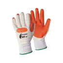 Rukavice CXS BLANCHE, máčené v latexu, bílo-oranžové, vel. 09 | 3420-003-102-09