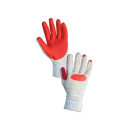 Povrstvené rukavice BLANCHE, bílo-oranžové, vel. 10 | 3420-003-102-10
