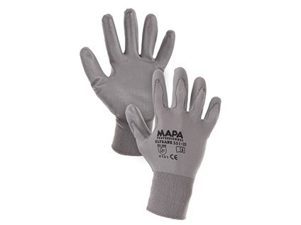 Povrstvené rukavice MAPA ULTRANE, šedé, vel. 9