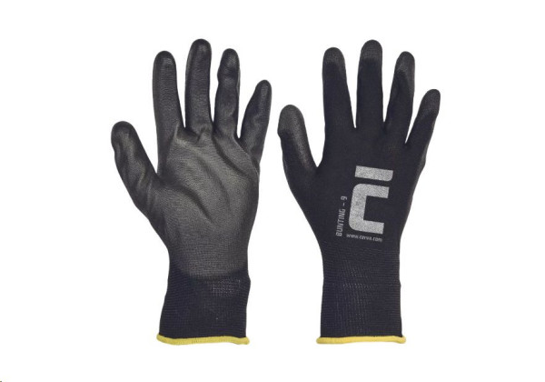 BUNTING BLACK rukavice nylon. PU dlaň 10