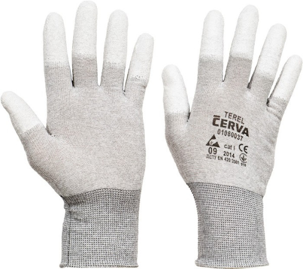 TEREL rukavice nylonové AS PU prsty - 7
