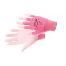 PRETTY PINK rukavicenylonové PU dla růžová 6 | 0108010725060