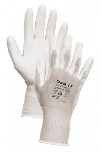 WHITETHROAT FH rukavice nylonové-18G bílá 7