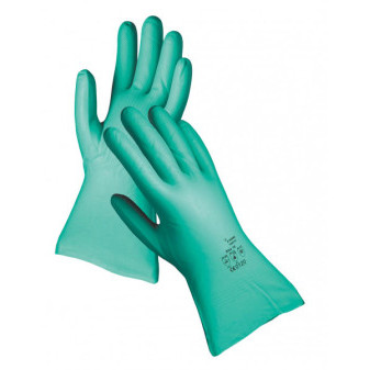 GREBE GREEN rukavice nitril zel. 33 cm