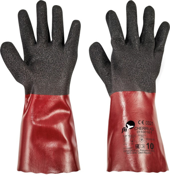 CHERRUG FH rukavice PV černá/červená 8