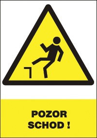 12312 T. Pozor - schod -bezpeč.tabulka